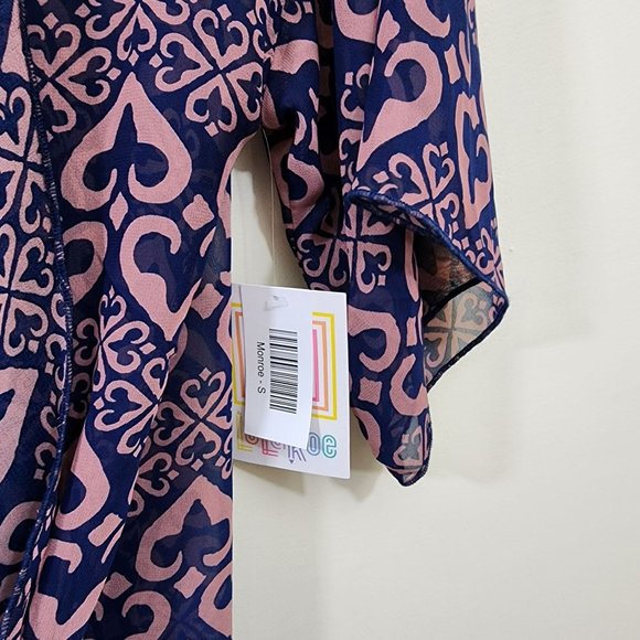 Lularoe NWT Monroe kimono coverup with fringe hemline woman's size S - Picture 6 of 9